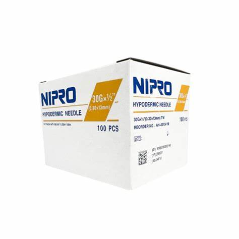 Hypodermic Needle Acu-Needle® 1/2 in Length 30 Gauge Regular Wall Without Safety