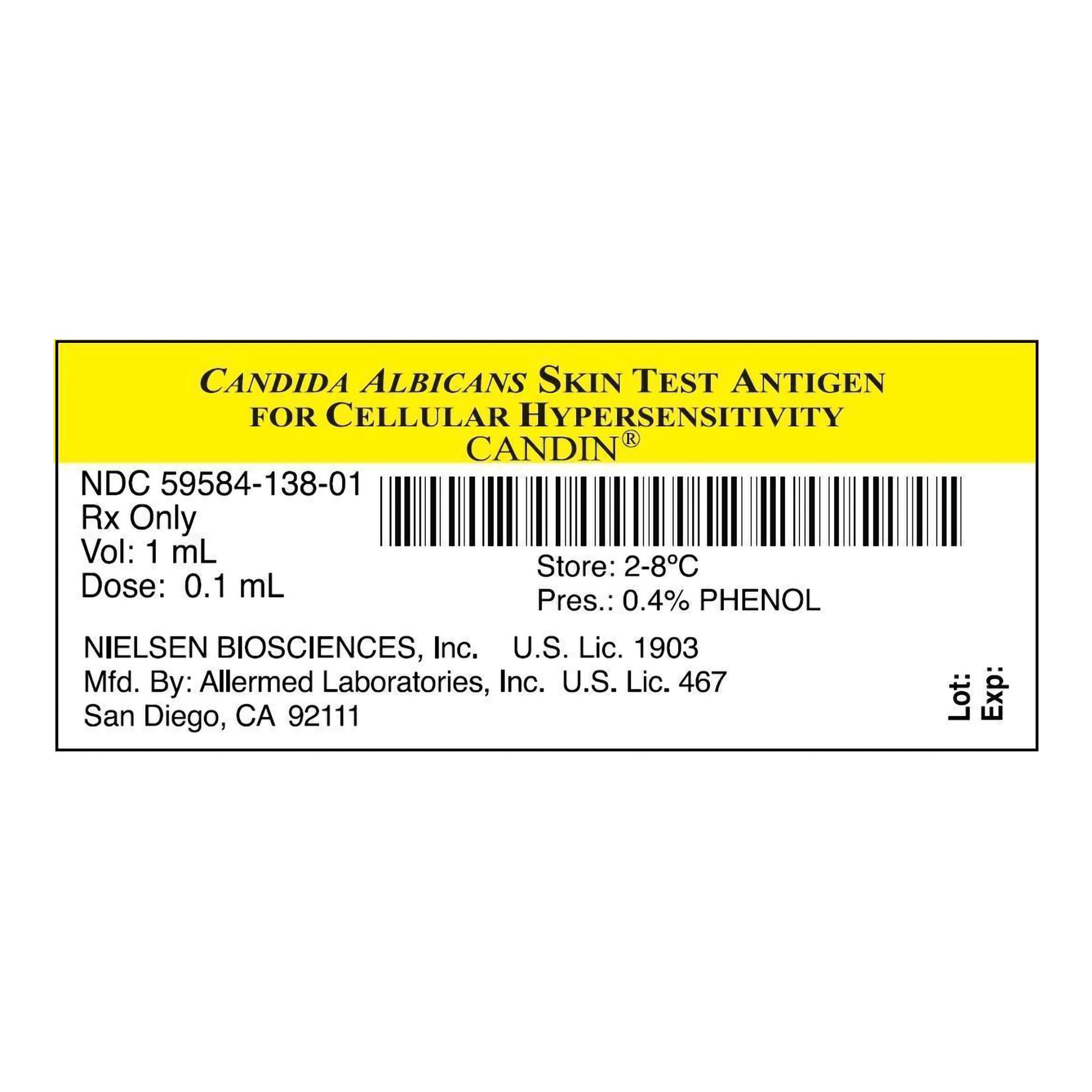 CANDIN MDV 1 ML Candida Albicans Scratch Test 1 mL