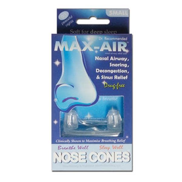 Max-Air Nose Cones Anti-Snoring Airway Relief Clear Small 2/Package, 24 PK/CA Sanostec Corp