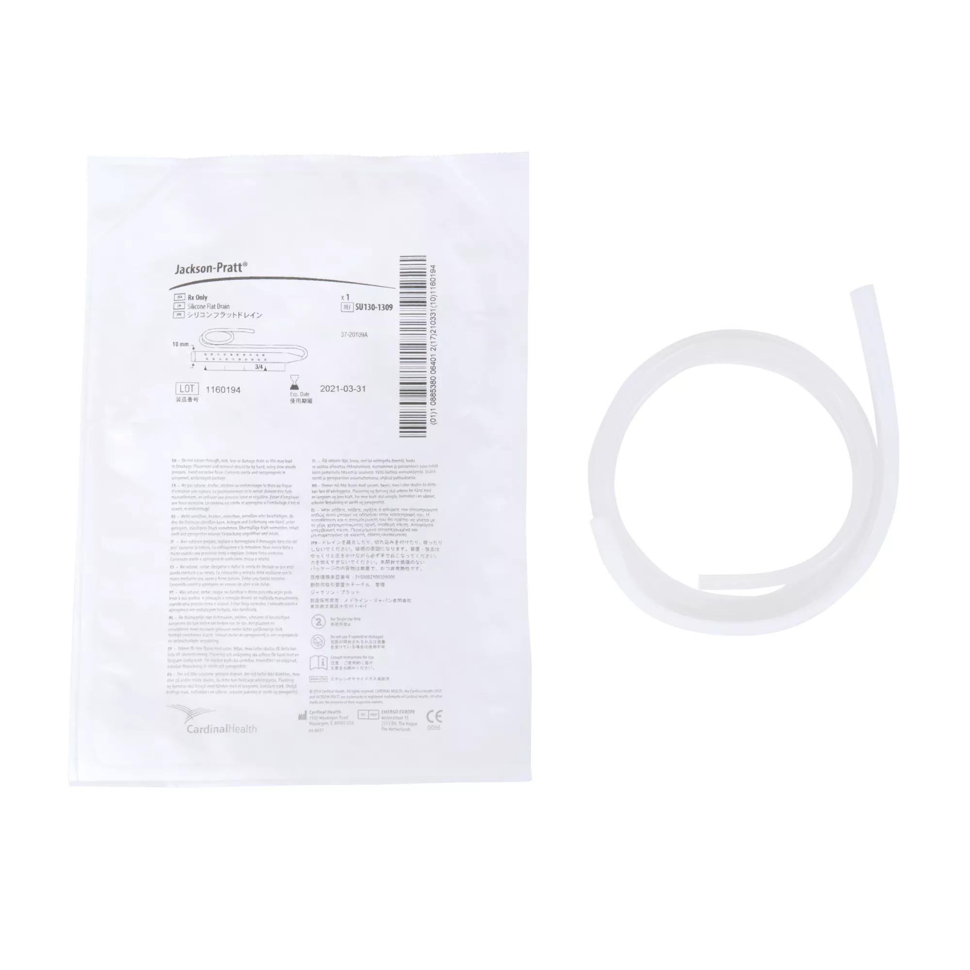 Jackson-Pratt Silicone Wound Drain Flat Tip 3/4 Perforated, 8 BX/CA Cardinal Health