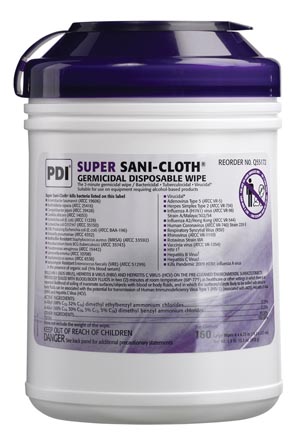 Sani-Cloth Super Disinfecting Wipes 160 Can 12/CS PDI - Professional Disposables Intl Q55172