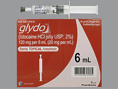 LIDOCAINE 2% GLYDO JELLY PFS 10 X 6ML Sagent Pharmaceuticals