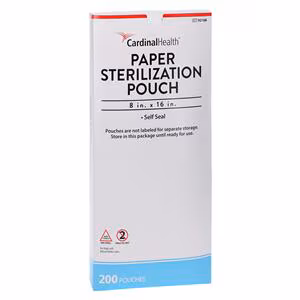 Sterilization Pouch, Paper, Self-Seal, 8x16 200pk Cardinal Health 261