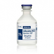 LIDOCAINE 1% HYDROCHLORIDE MDV 50ML VIAL 25/BX Hospira