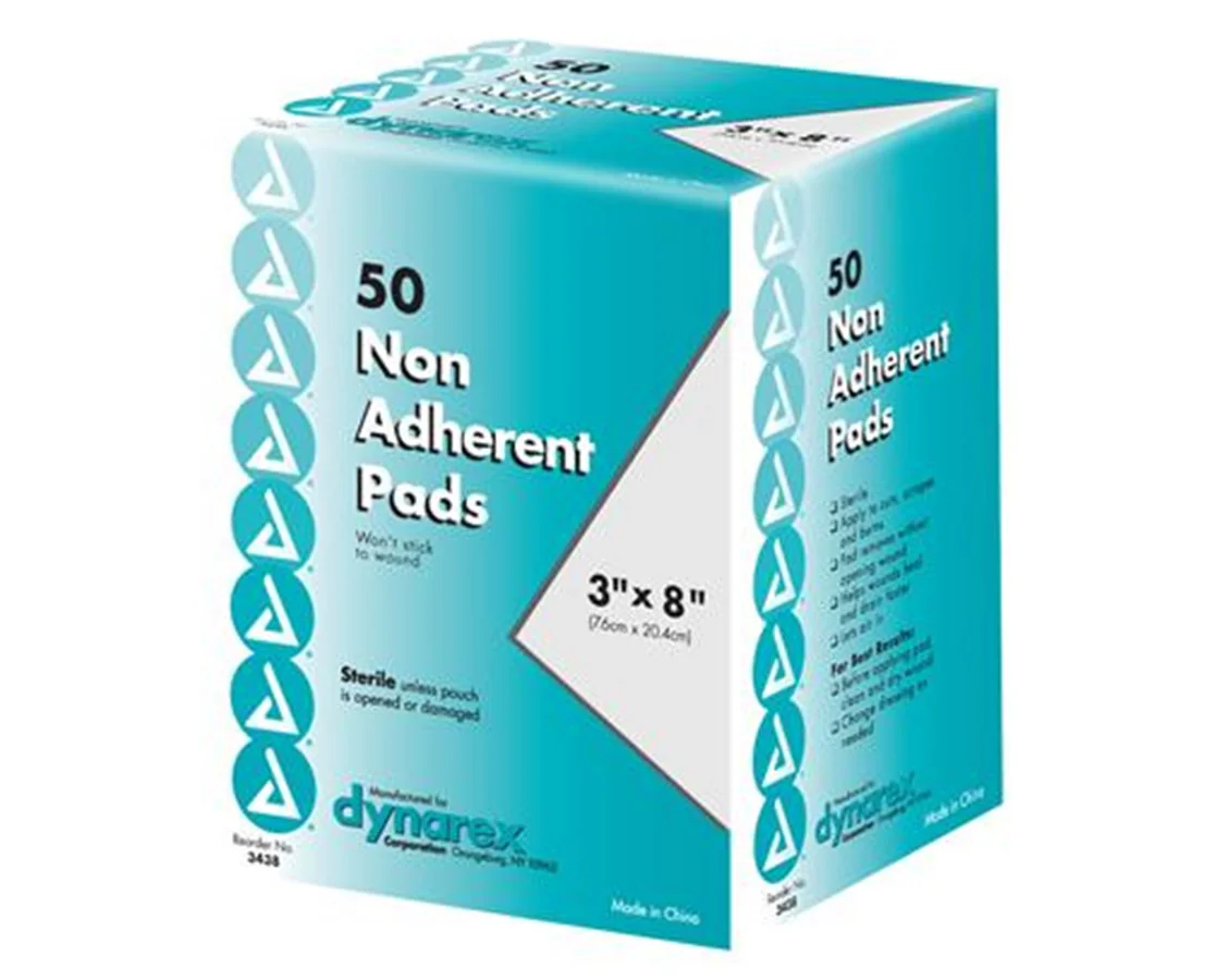 Non-Adherent Pads Sterile, 3 x 8 50 Ct Dynarex Corporation