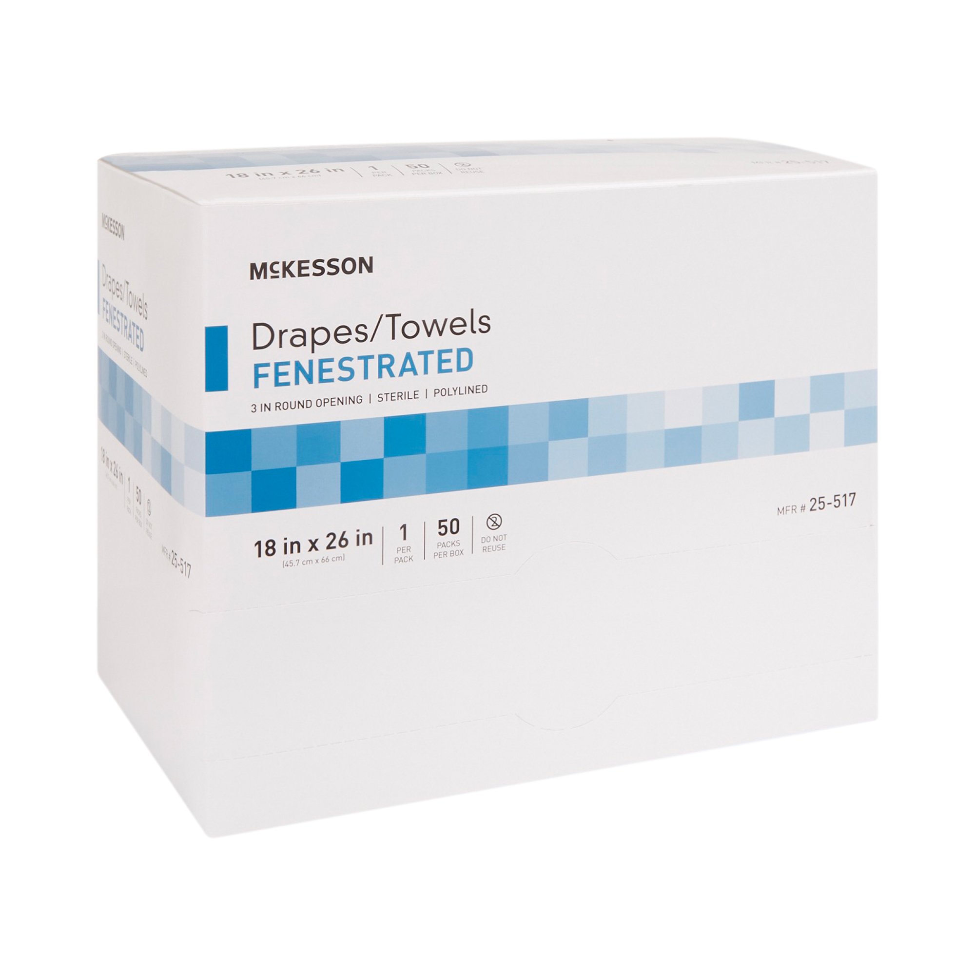 General Purpose Drape McKesson Poly Lined Towel Drape 18x26 in Sterile
