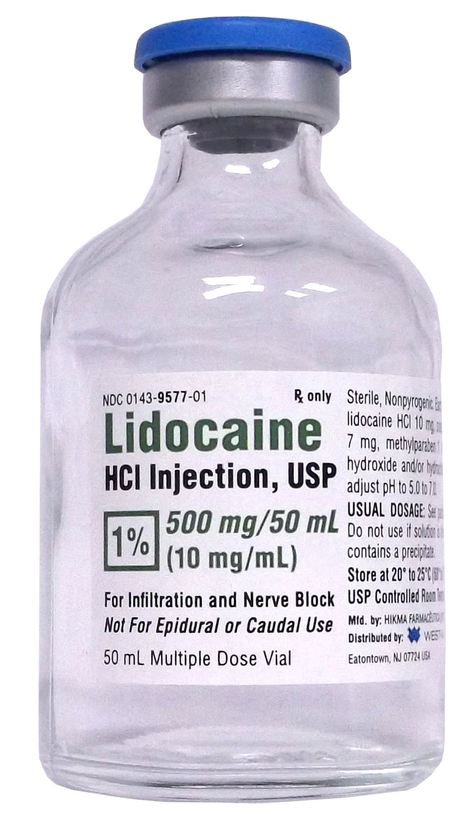 LIDOCAINE 1% SOLN FOR INJ MDV 50ML EACH Hikma