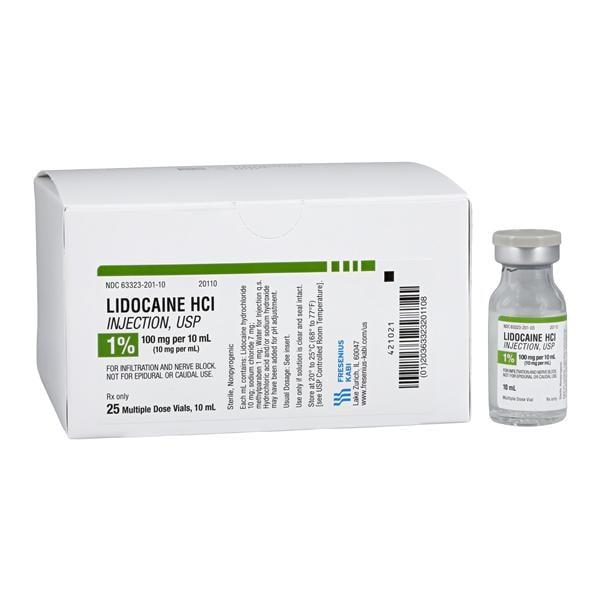 Lidocaine HCl Injection 1% MDV 10mL 25/Package Eugia Us Llc