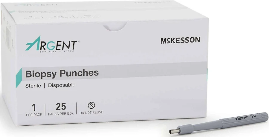 Biopsy Punch McKesson Argent™ Dermal 3 mm PUNCH, BIOPSY DISP STR 3MM (25BX 4BX/CS)
