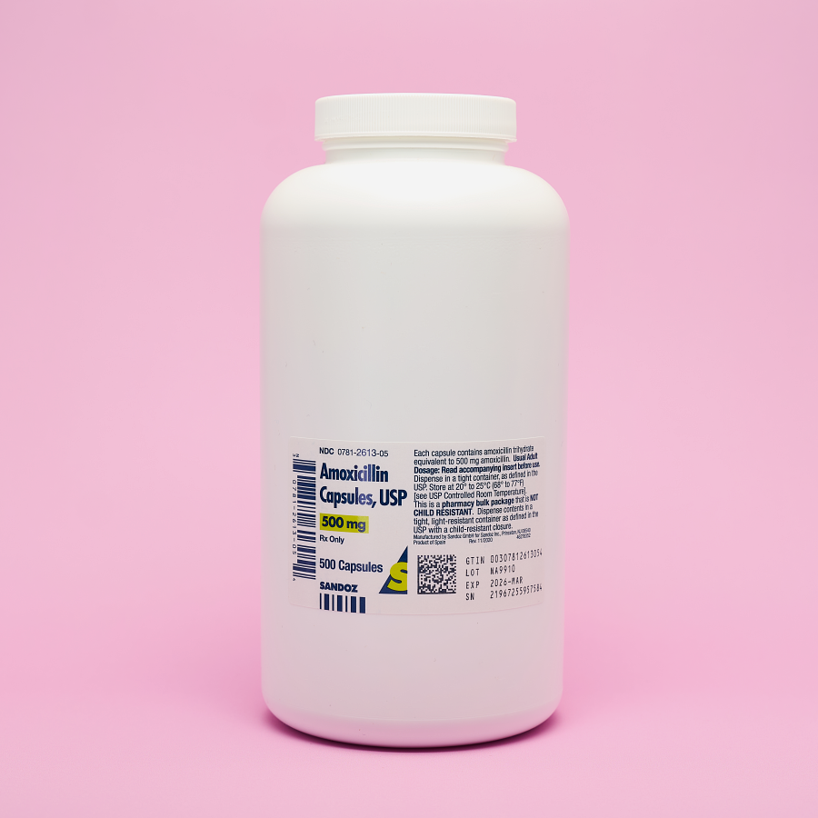 Amoxicillin Capsules
500mg (500/bottle)
