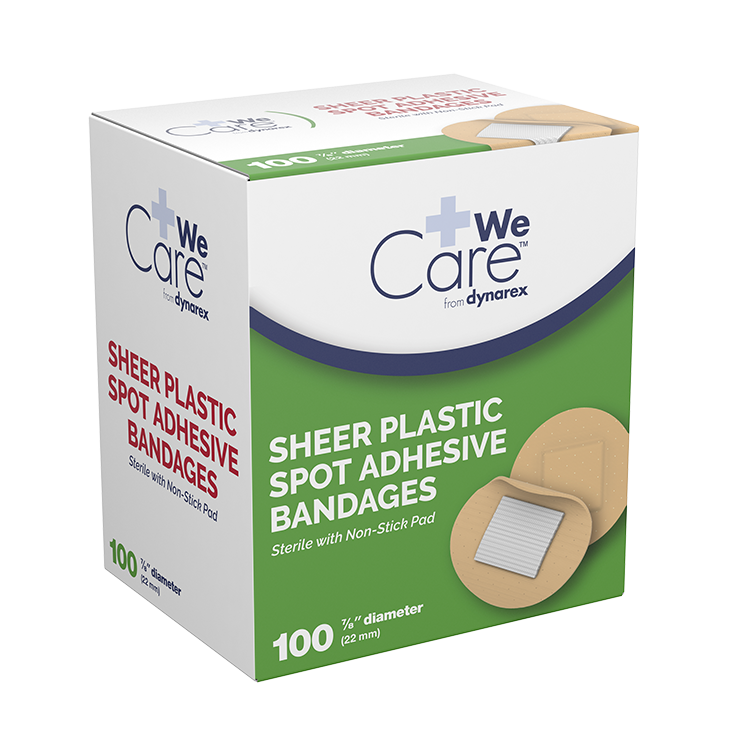 Sheer Spot Bandages Sterile 7/8 100 Ct Dynarex Corporation 3607