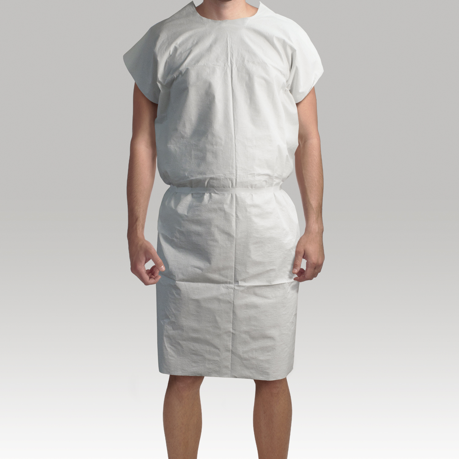 Exam Gown 3 ply T/P/T Universal (White), 50/cs Dynarex Corporation