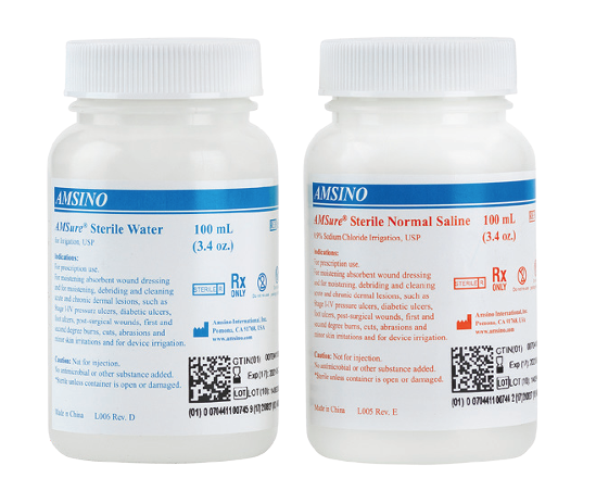 IRRIGATION SALINE 0.9% ST100ML SCREW TOP BTL 48/CS Amsino International Inc