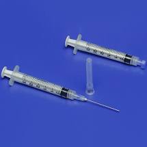 Syringe Luer Lock With Needle 3cc 25Gx1 100/BX Allison Medical