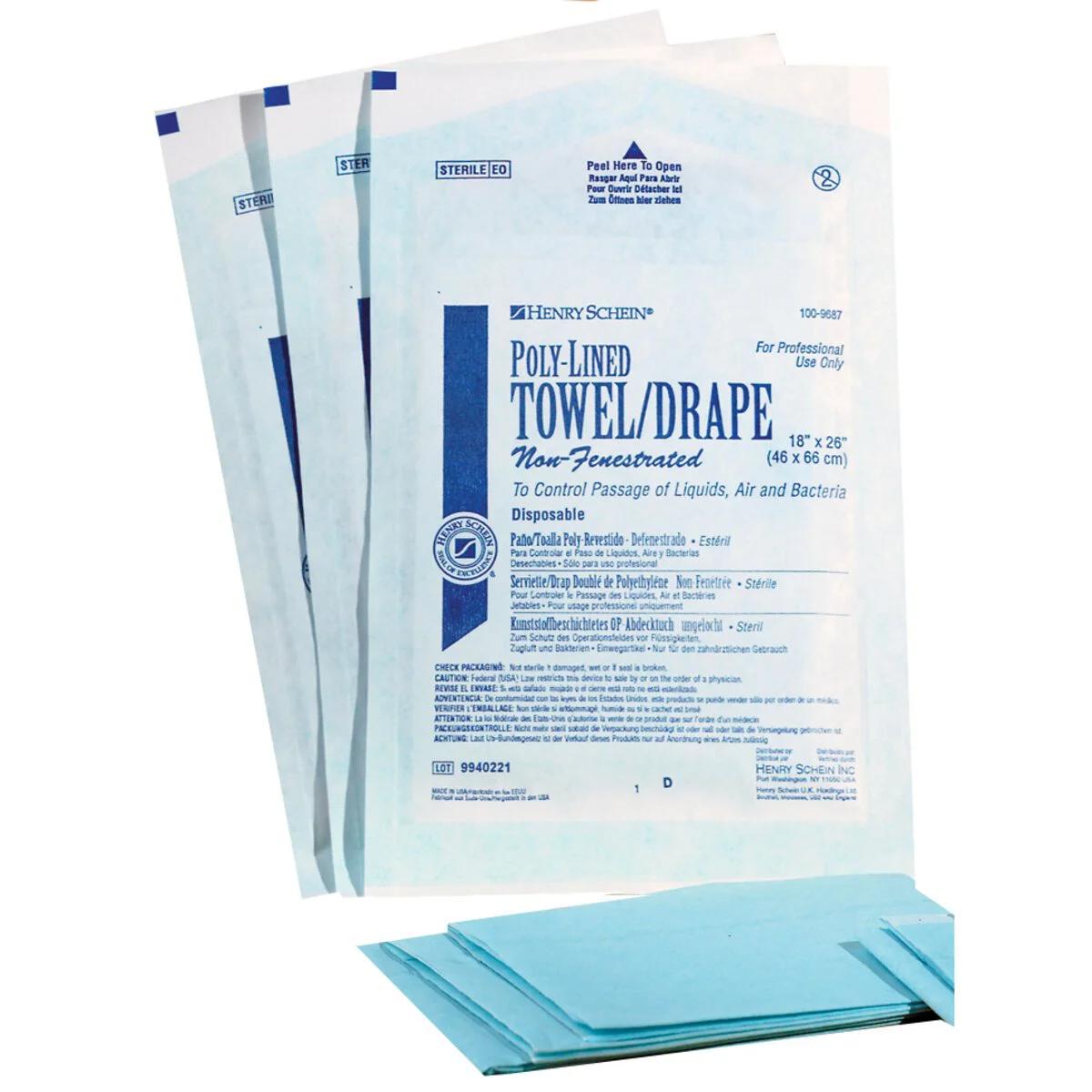18x26" Sterile Surgical Drape Non-Fenestrated, 6 BX/CA Henry Schein Inc.