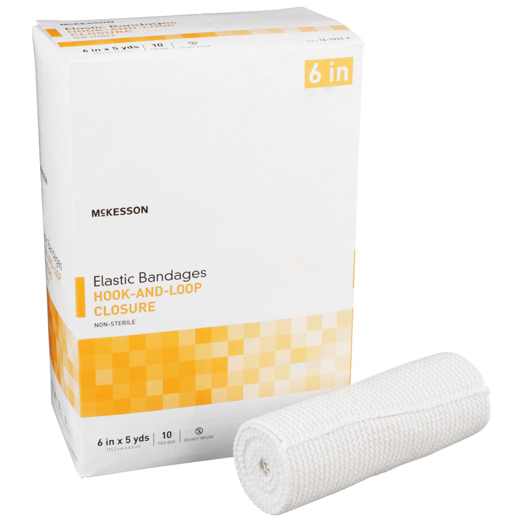 6 in x 5 yds Elastic Bandages Mckesson Medical Surgical