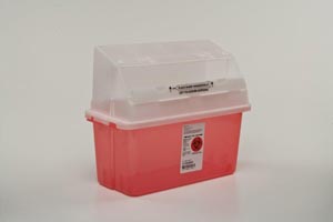 SHARPS CONTAINER 5 QT JUNIOR TRANSLUCENT RED 14/CS Cardinal Health 261