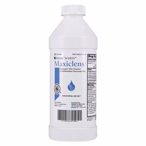 HSI Maxiclens Topical Antiseptic 1 Quart 4% Chlorhexidine Gluconate 1qt/Bottle, 4 BT/CA