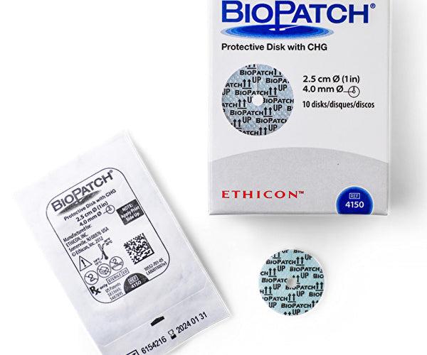 Bio-Patch Chlorhexidine Gluconate IV Dressing 1" Dia Ster Disk Highly Absorbent Latex, 4 BX/CA 4152