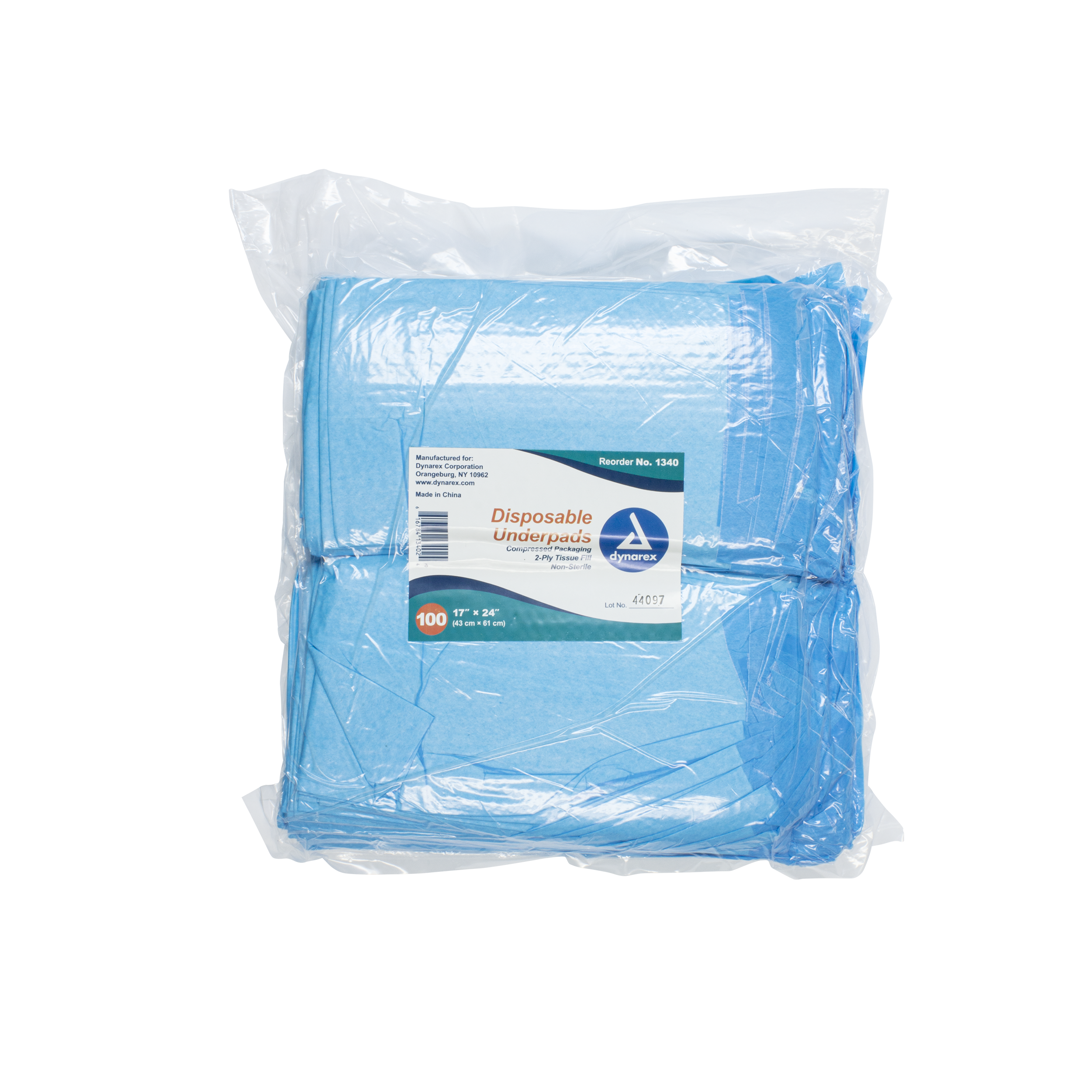 Disposable Underpads 17x24 Tissue Fill 300 Dynarex Corporation