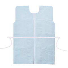 Apex Exam Gown Fluid Resistant Waist Tie IV Sleeve Sz Unisex / Blue Disposable 50/Case 44507