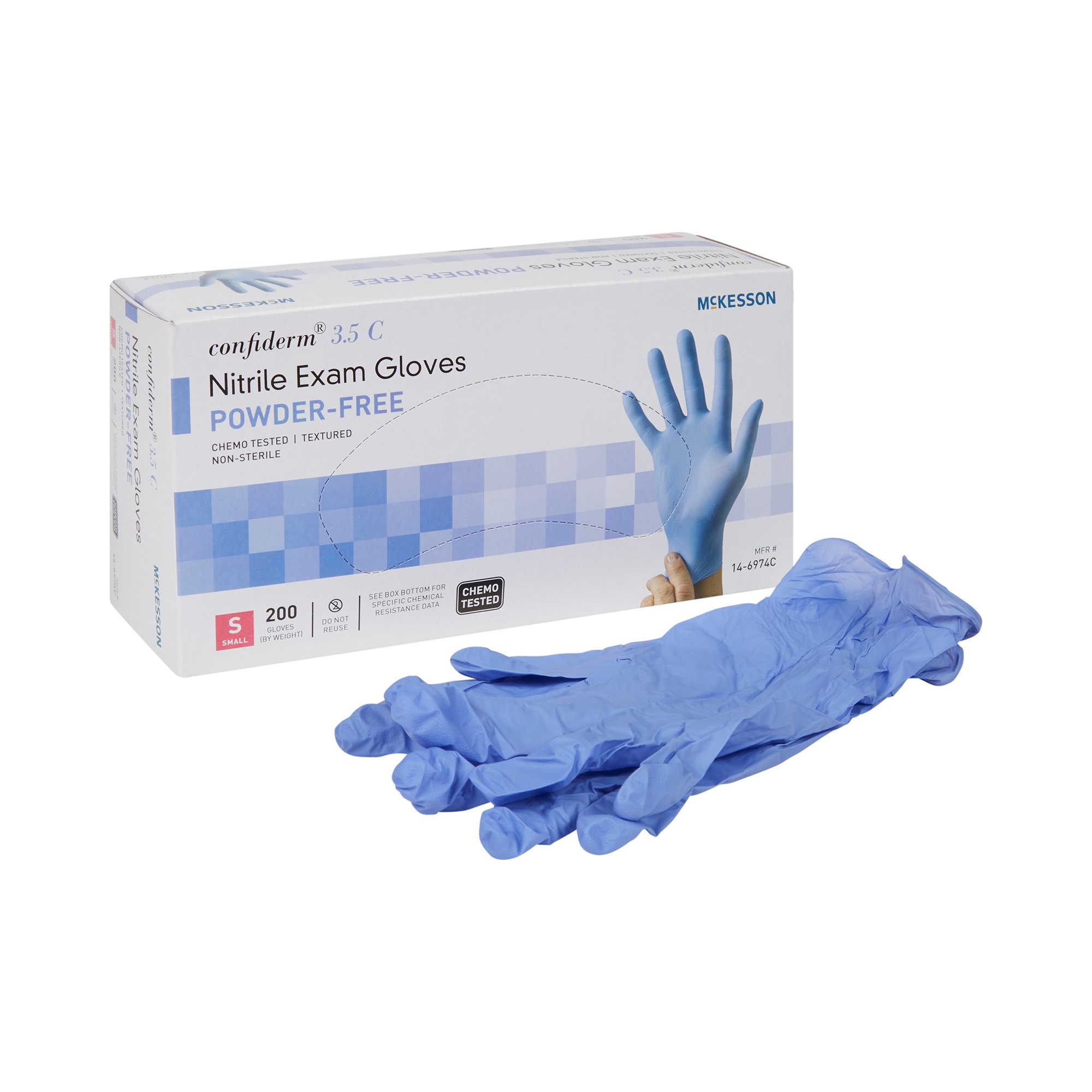 GLOVE EXAM NITRILE SM N/S CHEMO 3.5C 200/BX 10BXCS Mckesson Medical and Surgical Inc 14-6974C
