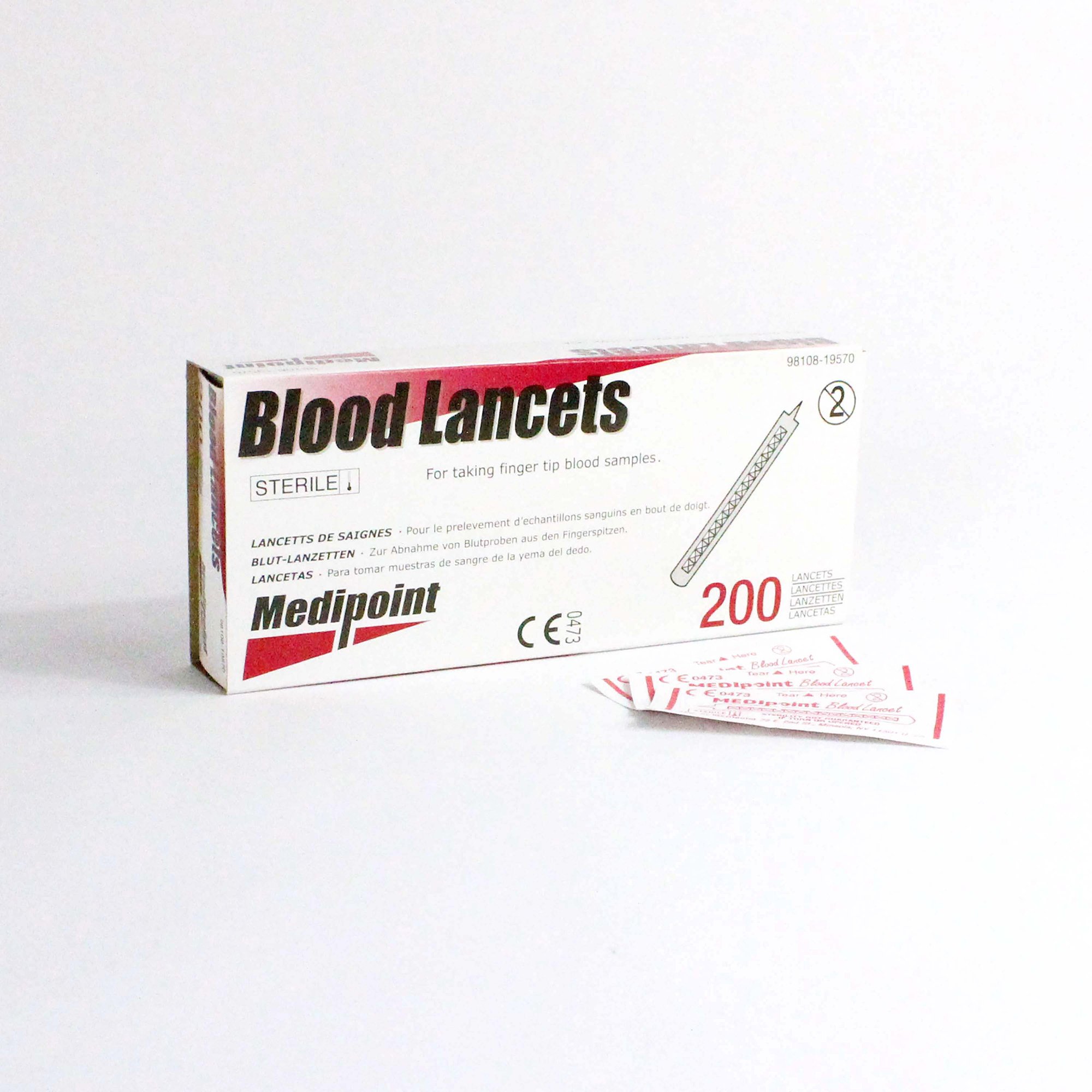 Blade Style Blood Lancet MediPoint Finger 200/BX MEDIpoint (deleted)