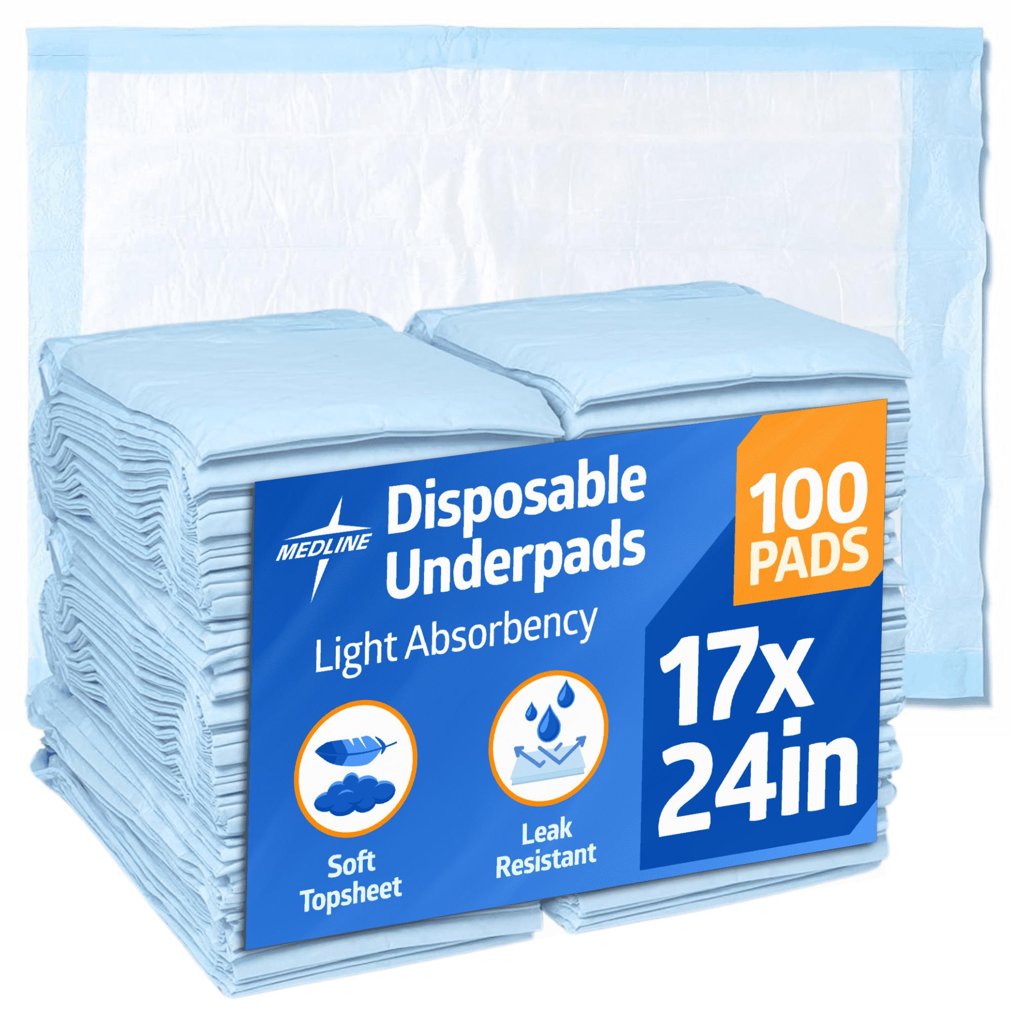 Incontinence Underpad 17x24" Light Absorbency 2-Ply Tissue Layers White/Blue Henry Schein Inc.
