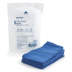 O.R. Towel McKesson 17x27 in Blue Sterile