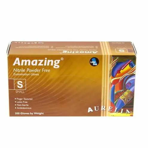 Amazing Exam Gloves Nitrile Latex-Free PF Small NS Violet 300/Bx