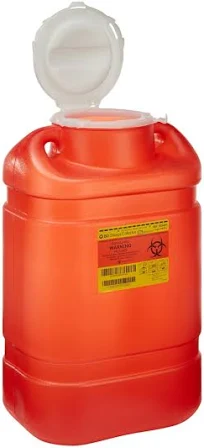 Sharps Container 5gal Red/Clear XL Open top EA BD