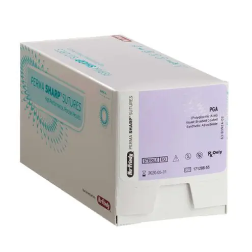 Perma Sharp Suture 6-0 18" Polyglycolic Acid Braid C-3 Undyed 12/Pk