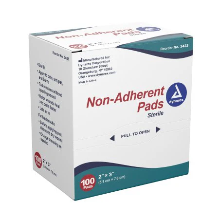 Non-Adherent Pads Sterile, 2 x 3 100 Ct Dynarex Corporation