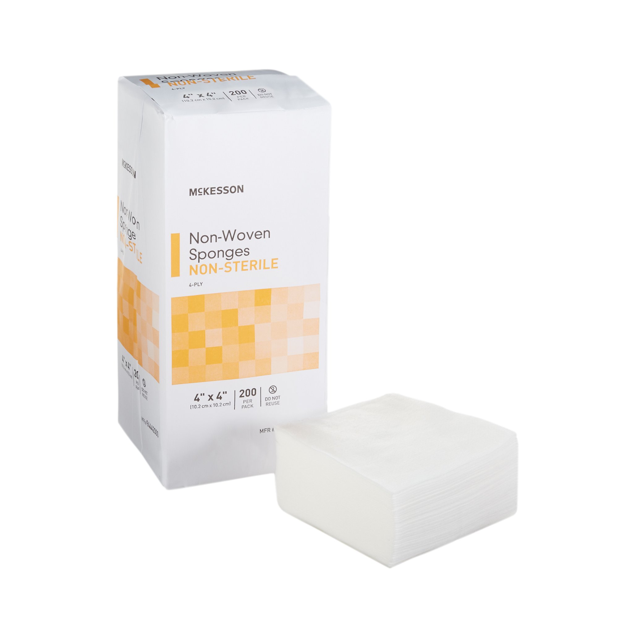 SPONGE NONWOVEN Gauze 4"X4" N/S 4-PLY 200/PK/10/CS Mckesson Medical and Surgical Inc 94442000