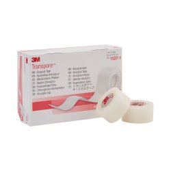 Medical Tape 3M™ Transpore™ Transparent 1 in X 10 Yard Plastic NonSterile
