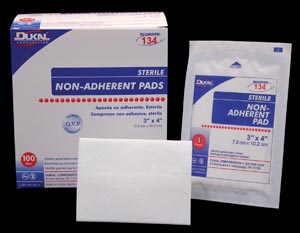 Non-Adherent Dressing Pad 3x4 STERILE 1/p 100pk/bx Dukal Corporation 134