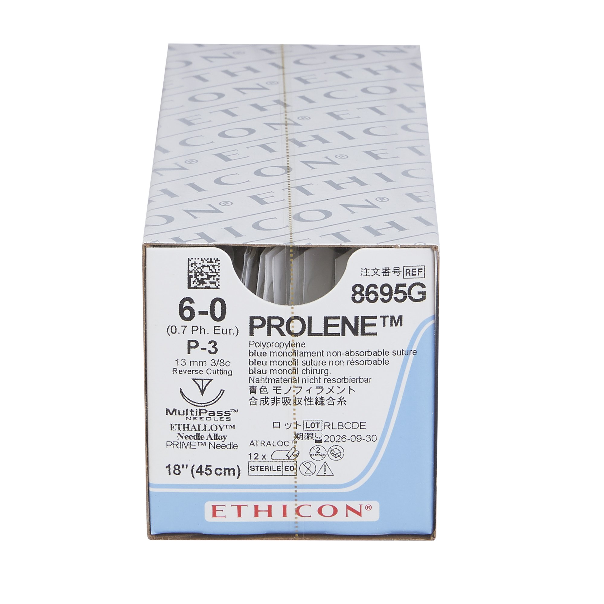 SUTURE, PROLENE BLU MONO 6-0 18" P-3 (12/BX) Ethicon - Suture 243