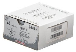 Absorbable Suture with Needle PDS™ II Polydioxanone FS-1 3/8 Circle Needle Size 4-0 Monofilament