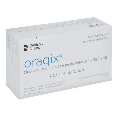 Oraqix Topical Anesthetic Gel Cartridges, 20/Pkg