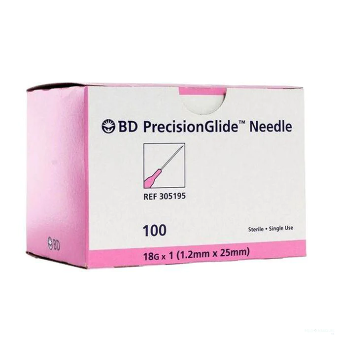 NEEDLE Hypodermic Thin Wal 18GX1 1/2 REG BEV100/BX BD