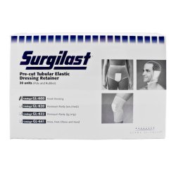 Elastic Net Retainer Dressing Surgilast® Pre-Cut Tubular / Pre-Cut White Elastic One Size Fits