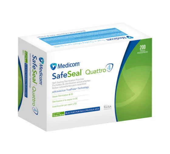 SafeSeal Quattro Sterilization Pouch 12 in x 17 in 200/Bx