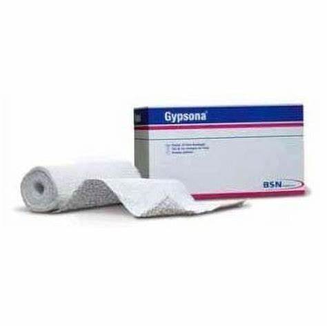 Plaster Bandage Gypsona® S 4 in X 15 Foot Plaster of Paris / Plastic White