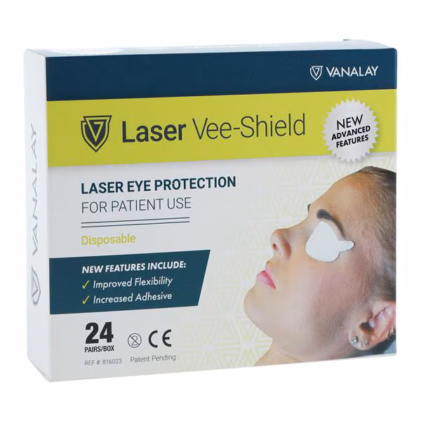 Vee-Shield Laser Safety Eye Shield White 24/Box Vanalay, LLC