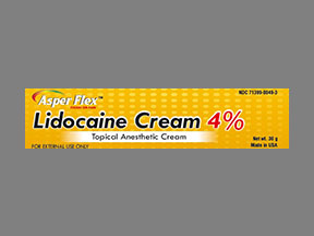 Lidocaine 4% LMX4 Cream Asperflex 30gm Akron