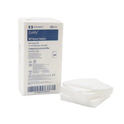 Nonwoven Sponge Curity™ 4x4 in 4-Ply NonSterile 200 per Pack