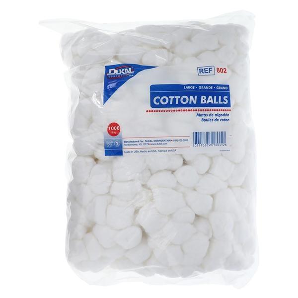 Dry Tips Cotton Ball Maximum Absorbency Sz Large Latex-Free Non-Ster 1000/Bag, 2 BG/CA 802