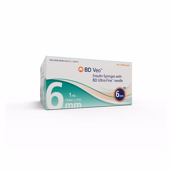 SYRINGE INSULIN 31GX6MM 1ML 100/SP Embecta