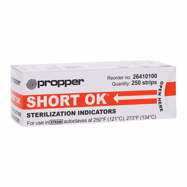 Indicator Sterilization OK 4 in for STEAM 250/Bx Propper Mfg Co 26410100