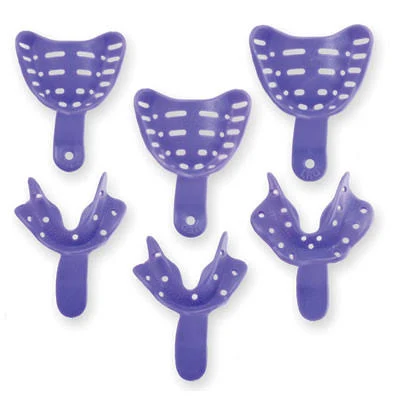 Tray-Aways Disposable Single Arch Impression Tray Perforated 1 Large Upper 12/Bg